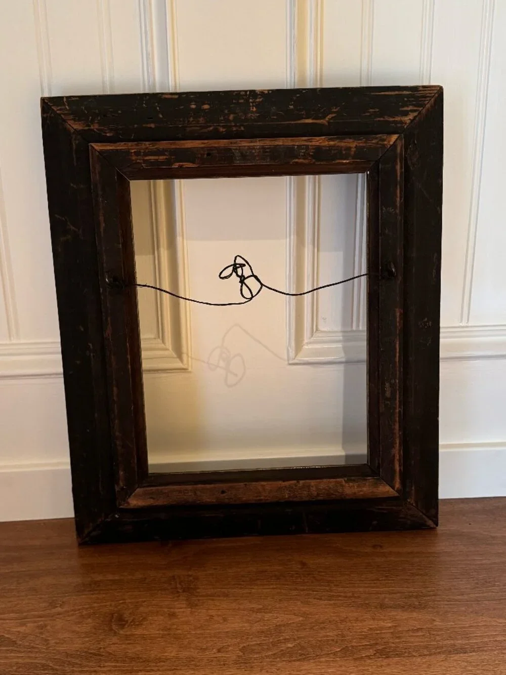 Antique Victorian Wood Picture Frame Gilt Liner Fits 8x10 Walnut Deep Profile